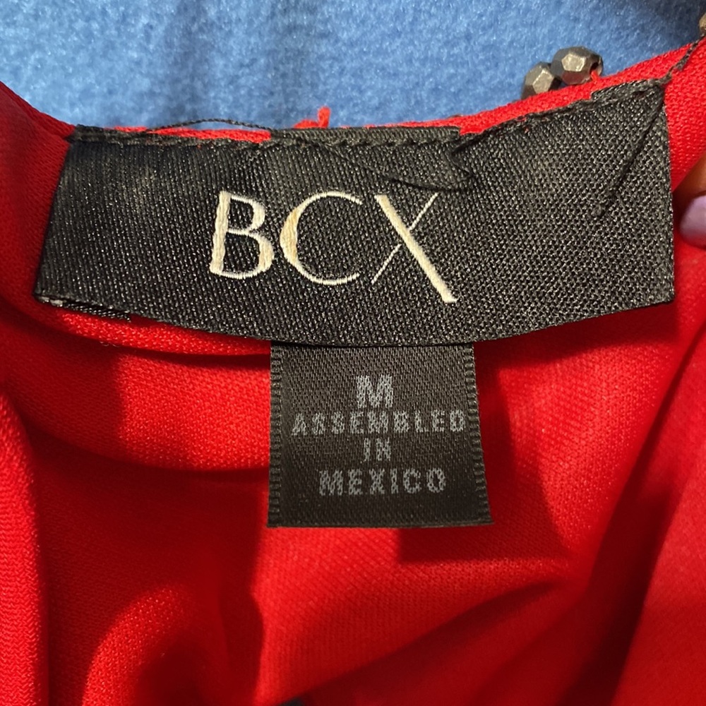 Very beautiful red blouse with open back by BCC size M used - Picture 8 of 12